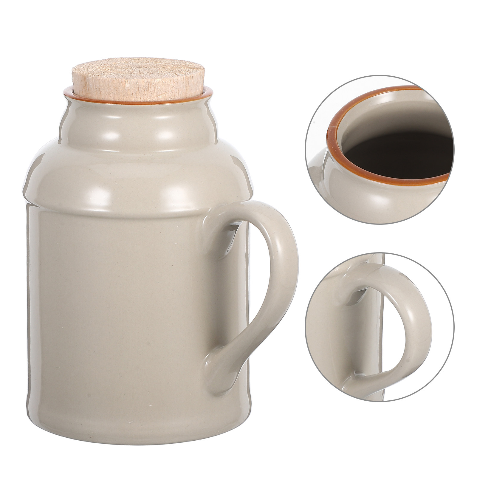 Water Tea And Coffee - 装飾的なヴィンテージセラミック製水差し、蓋付きレトロキッチンケトル、お茶作り、コーヒーの提供、日常使用に最適な容器