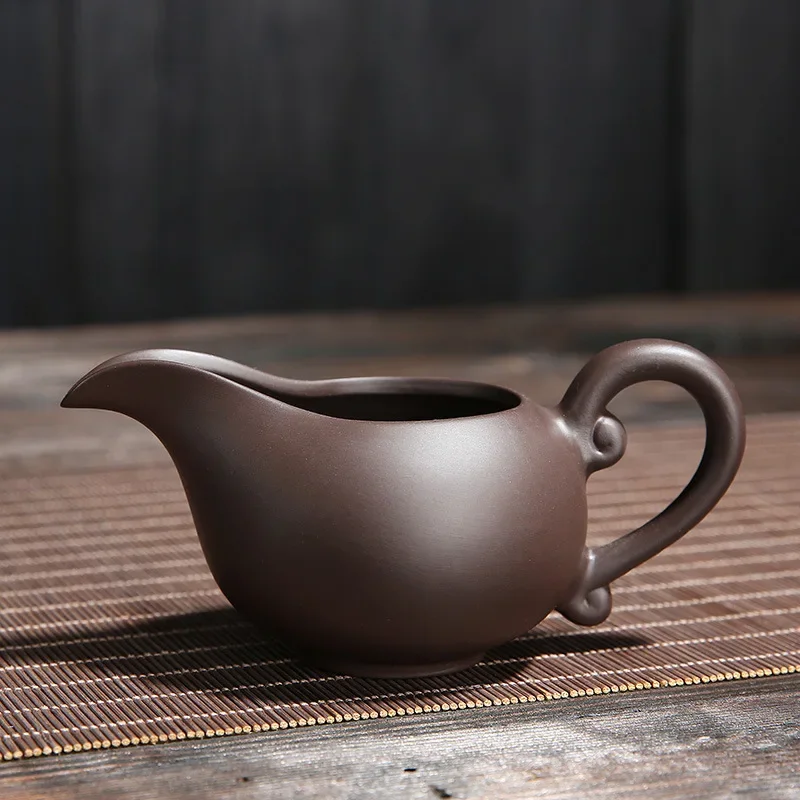 Coffee Tea Jar Set - 中国茶器長口茶差し、宜興紫沙ティーカップ、紫砂茶セットアクセサリー、フェアマグ、レトロコーヒーミルクジャー、ピッチャー