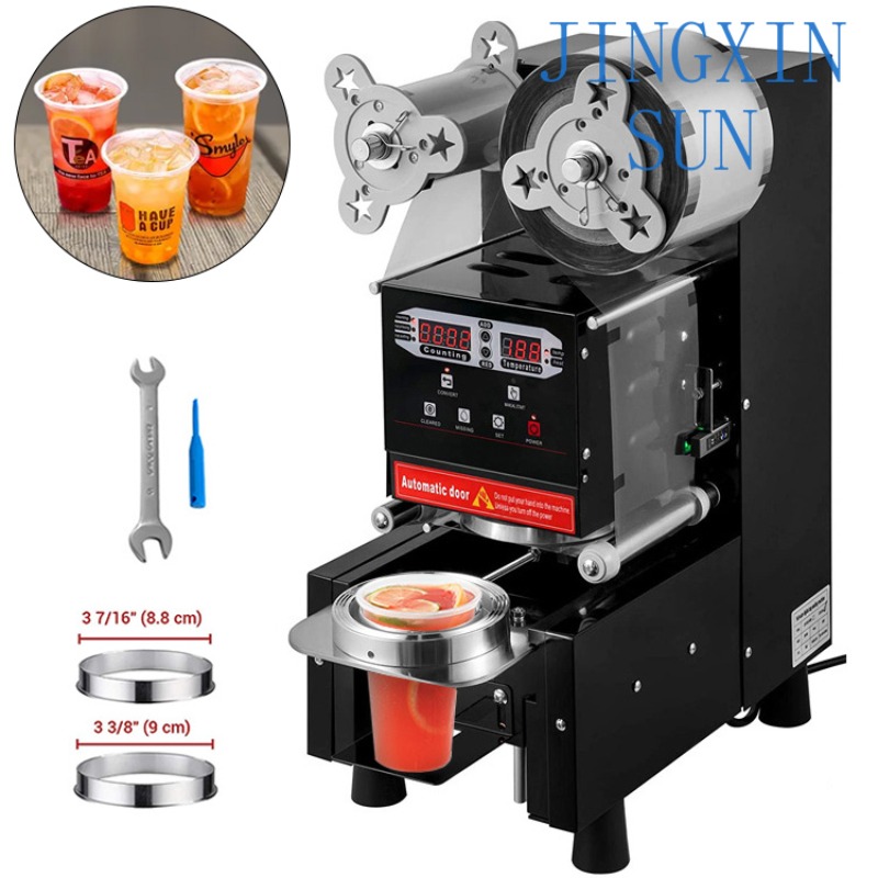 Coffee Tea Boba - 人気沸騰中の電動95mmコーヒー飲料バブルティーボバジュースカップシーリングマシン自動カップシーリングマシン