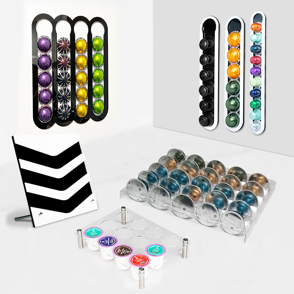 Coffee Capsule Holder - マルチタイプコーヒーカプセルホルダー引き出しオーガナイザートレイネスプレッソ/バーチュオリン/ドルチェグスト/Kカップコーヒーポッドと互換性あり