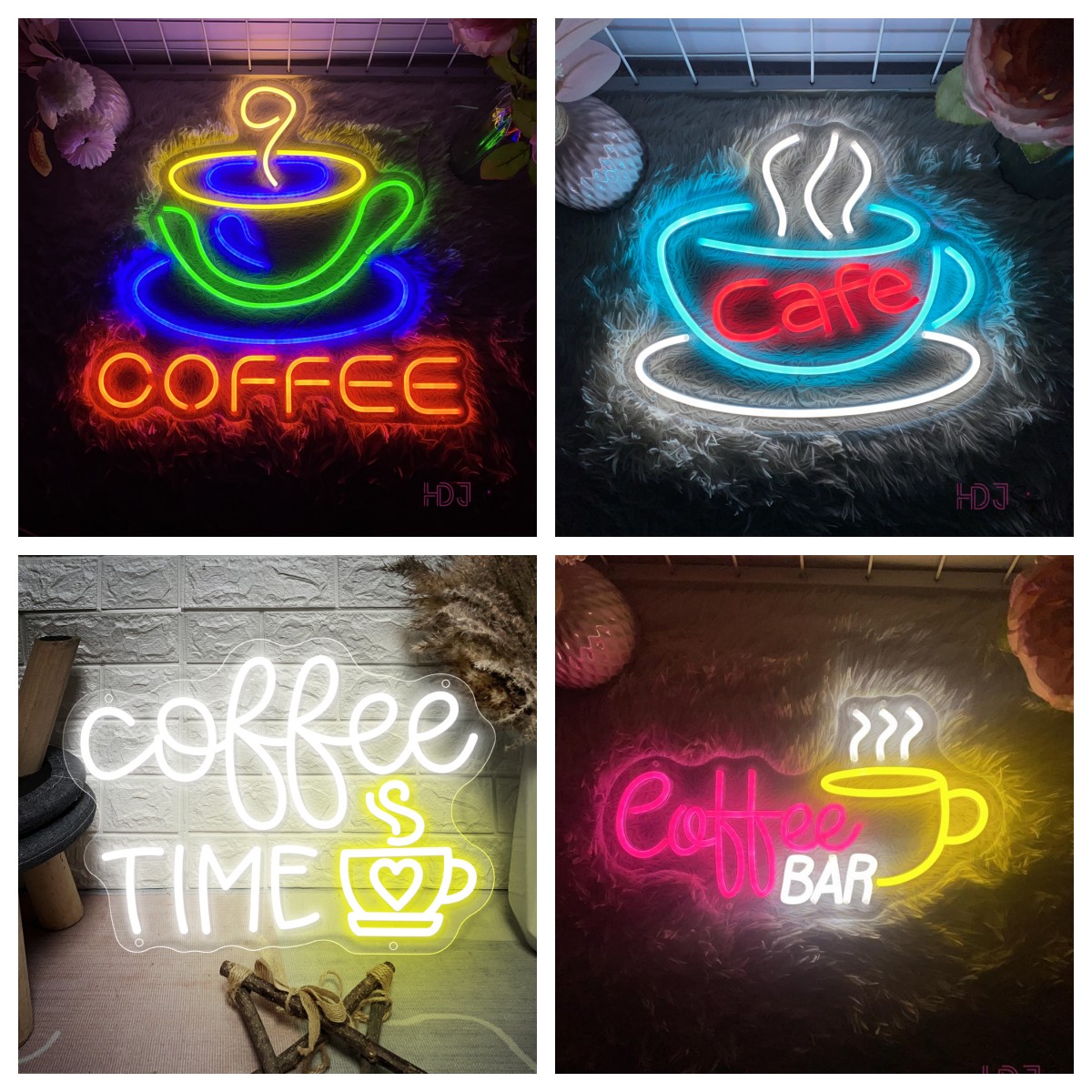 Coffee Tea Neon Sign - コーヒーショップ,ティールーム,装飾用のLEDネオンサイン,USB,コーヒーバー用