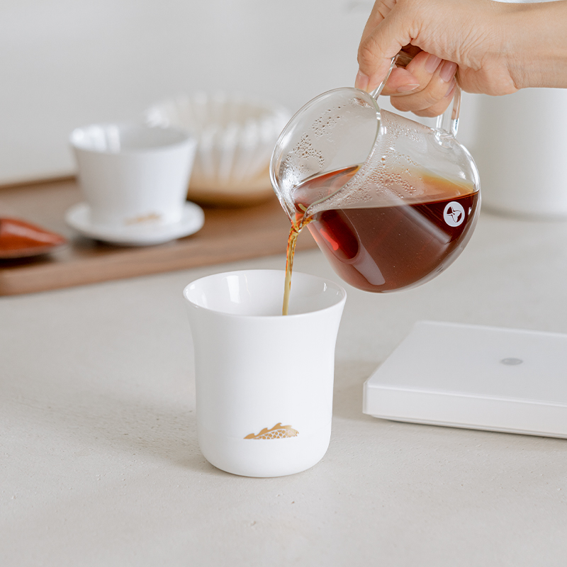 Coffee Tea Mix - Timemore mannaノウォートカップズスリングコーヒーカップゴールデンドラゴンカップセラミックティーカップハンド-カップ