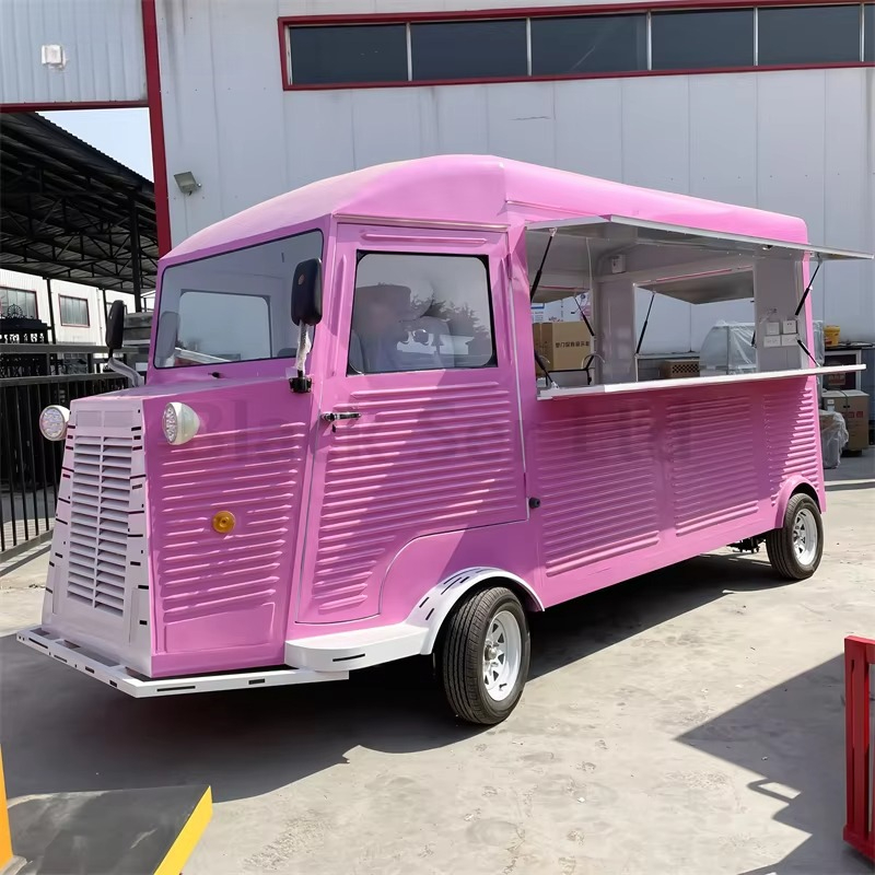 Coffee Tea Van - 電動式移動販売車、ヴィンテージ風シトロエン改造、コーヒー、アイスクリーム、ボバティー、ファーストフード販売用トラック販売中