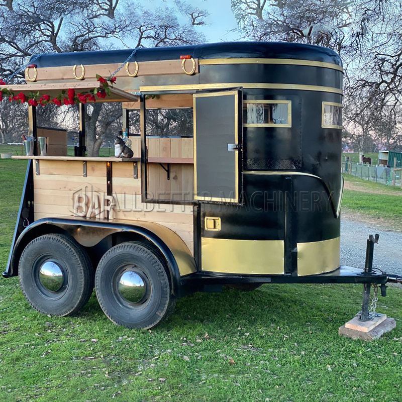 Coffee Tea Van - Allbetter-モバイルレトロピザトレーラー、アイスクリームコーヒーティー自動販売カート、ファーストフードホースボックス、屋外バン、フードトラック