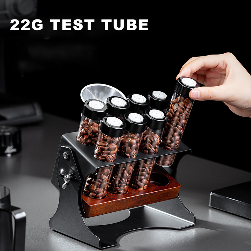 Coffee Tea Jar Set - 22G コーヒー豆保存容器ディスプレイラックティーチューブボトルガラスエスプレッソコーヒーアクセサリーツールバリスタコーヒーウェアセット