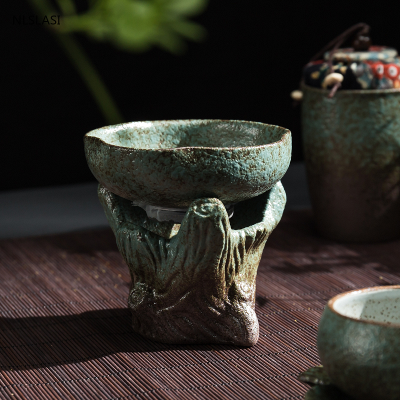 Coffee Tea In Chinese - レトロセラミックティーストレーナー手作りチャハイフィルターコーヒーパンチフィルター中国の陶器ティーセットアクセサリー箸置き