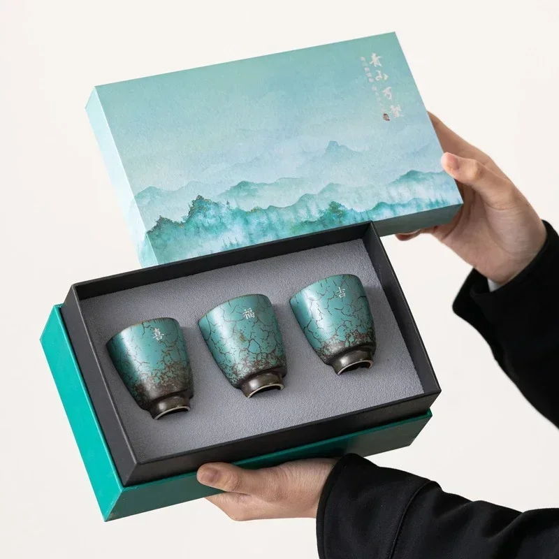 Coffee Tea Gift Set - 日本のセラミックティーカップ,磁器ティーボウル,セラミックコーヒーマグ,ティーカップマグ,エスプレッソカップ,ギフトボックス,1セット