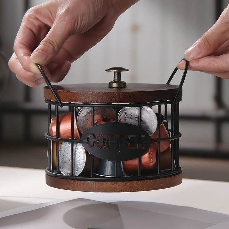Coffee Capsule Holder - コーヒー収納バスケット コーヒーカプセル収納ラック ショップバー収納 コーヒーカプセルホルダー コーヒーウェア キッチン