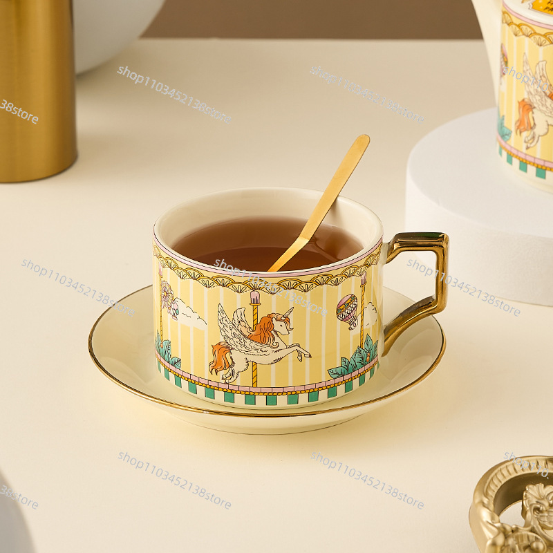 陶磁器ティーセット回転式ギフトボックス イギリス風ティーポッ - Coffee Tea Gift Set のレビューと価格