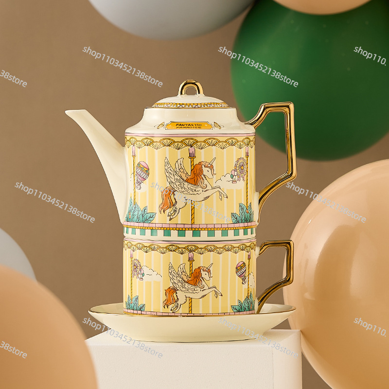 陶磁器ティーセット回転式ギフトボックス イギリス風ティーポッ - Coffee Tea Gift Set のレビューと価格