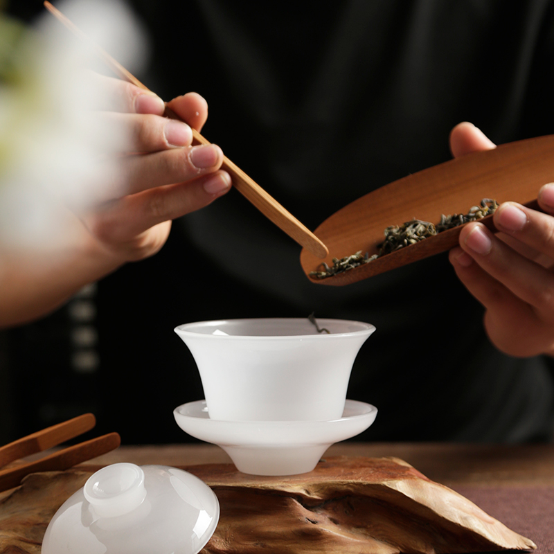 3 ピース/セットセラミックティースプーンリーフ中国カンフー - Coffee Tea In Chinese のレビューと価格