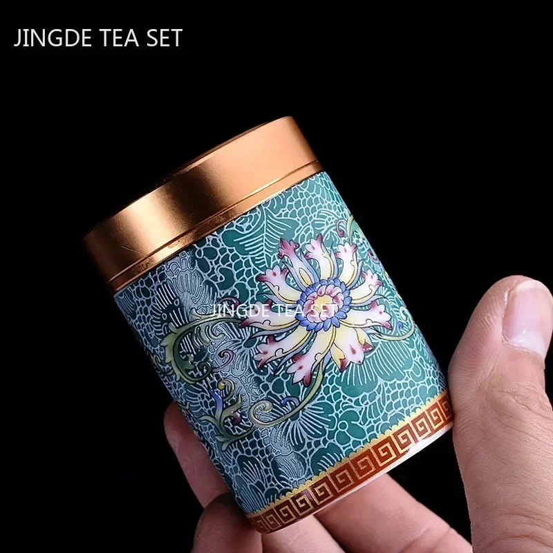 ブティックセラミックティー缶家庭用収納ティー容器キッチン密閉 - Coffee Tea Jar Set のレビューと価格