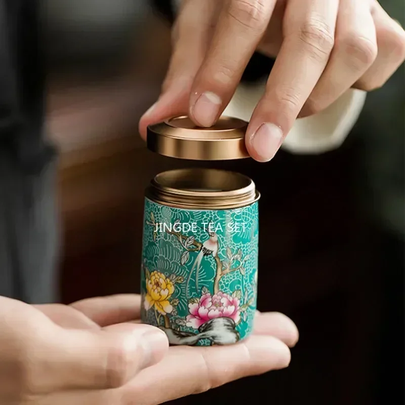 ブティックセラミックティー缶家庭用収納ティー容器キッチン密閉 - Coffee Tea Jar Set のレビューと価格