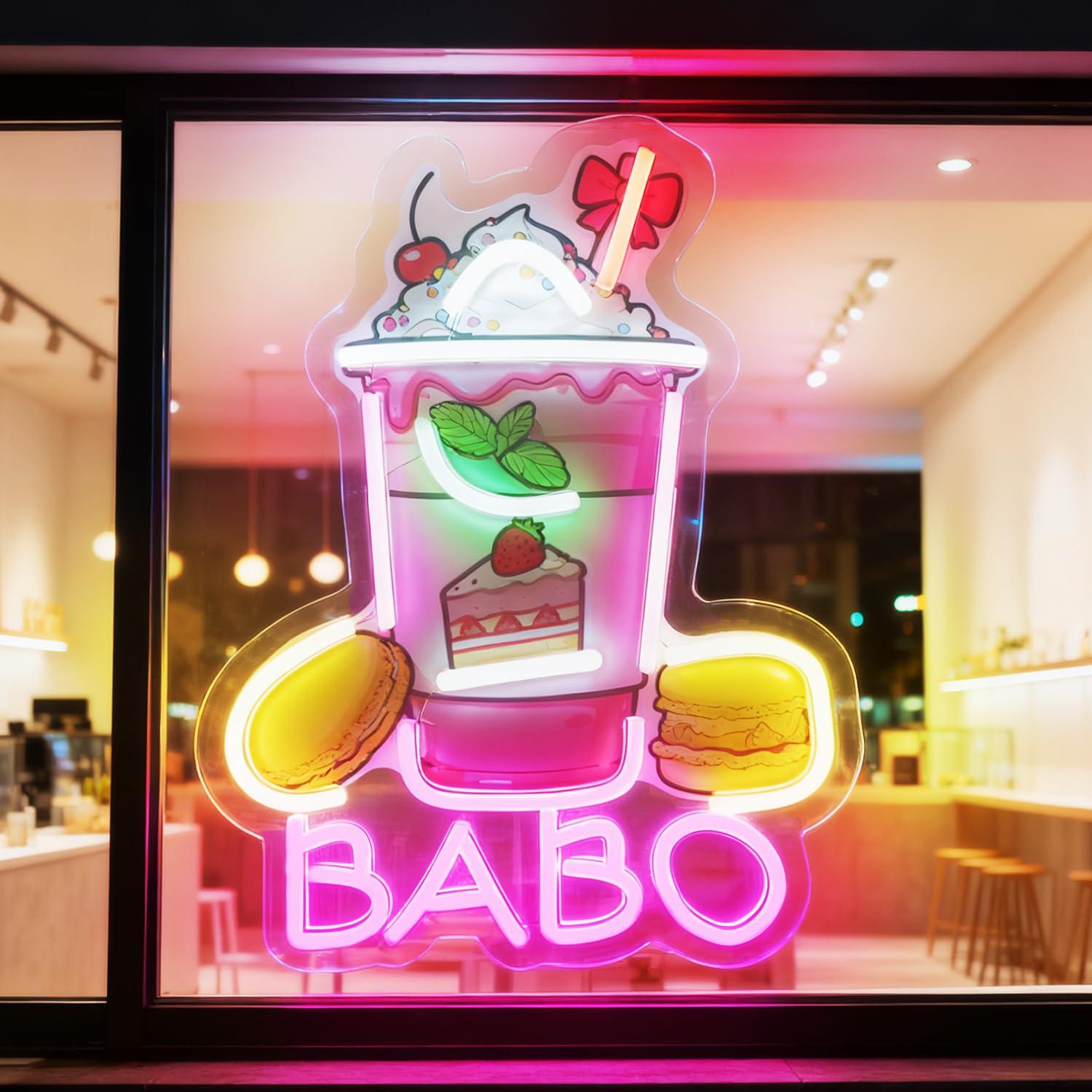 ボバネオンサインライトアップバブルティーサイン、コーヒー、ボ - Coffee Tea Neon Sign のレビューと価格