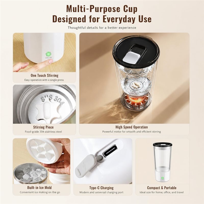 B23B マグネティックコーヒーミキシングカップ 自動攪拌マ - Coffee Tea Mix のレビューと価格