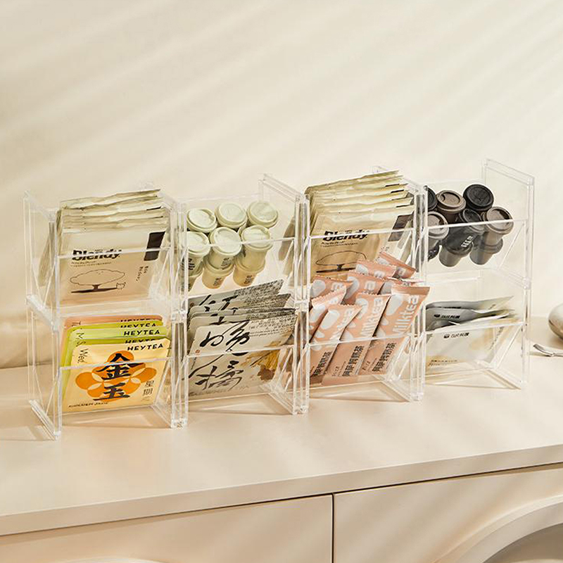 縦型ティーボックスホルダー、積み重ね可能なティーバッグホルダ - Coffee Tea Box のレビューと価格