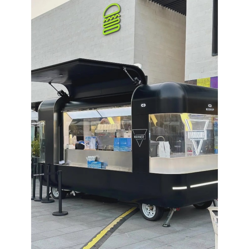 移動式フードトラックトレーラー、フルキッチン、グラスファイバ - Coffee Tea Boba のレビューと価格