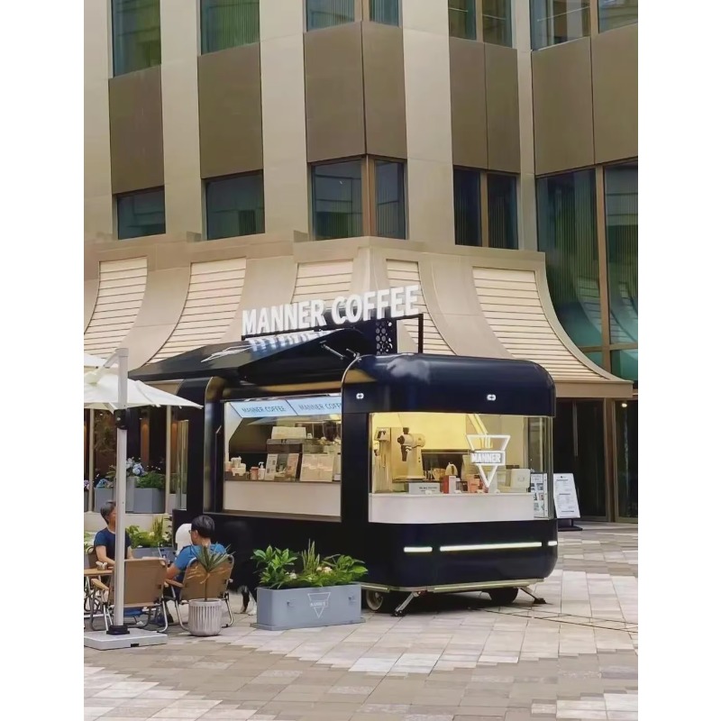 移動式フードトラックトレーラー、フルキッチン、グラスファイバ - Coffee Tea Boba のレビューと価格