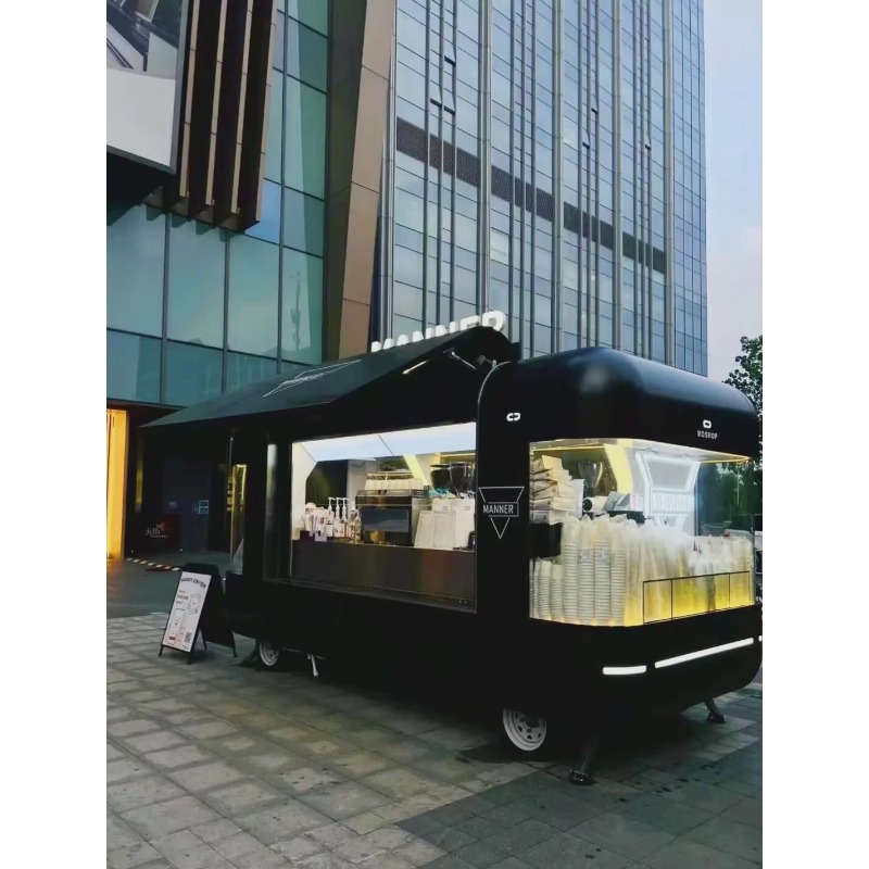 移動式フードトラックトレーラー、フルキッチン、グラスファイバ - Coffee Tea Boba のレビューと価格