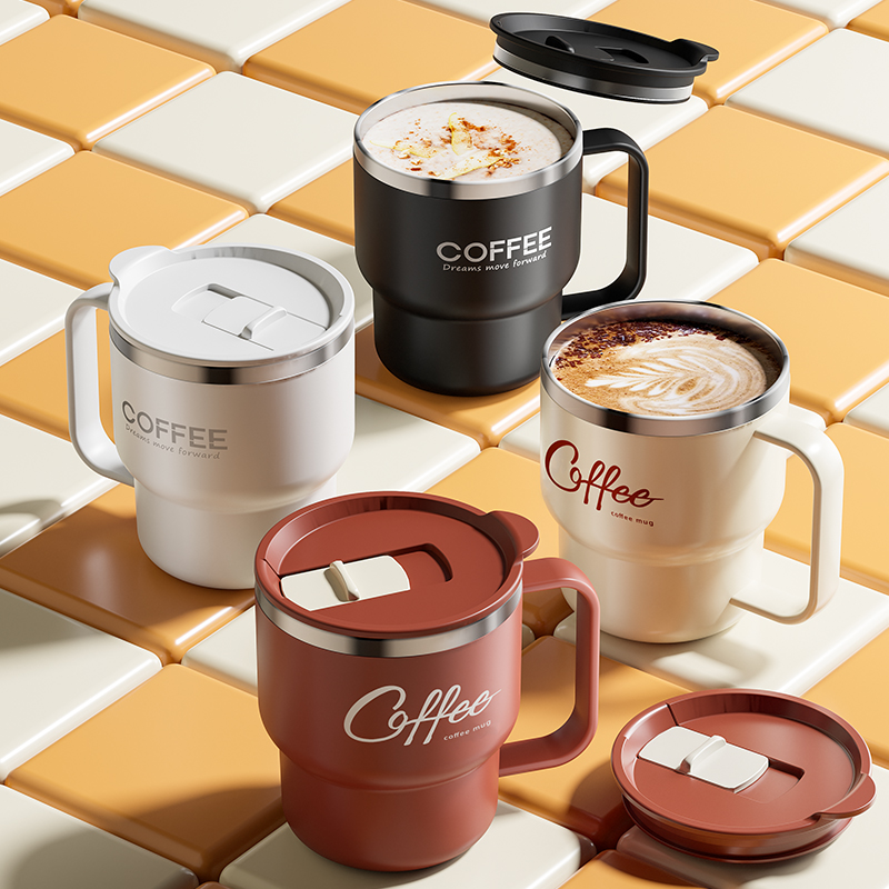 400ML二重層コーヒーマグ、304ステンレス鋼製密閉飲料カ - Coffee Tea Weight Loss のレビューと価格