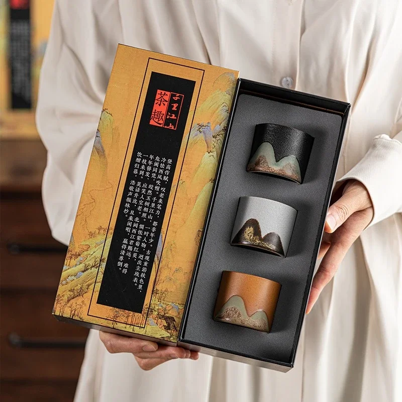 ギフトボックス、日本製セラミックティーカップ、磁器ティーボウ - Coffee Tea Gift Set のレビューと価格