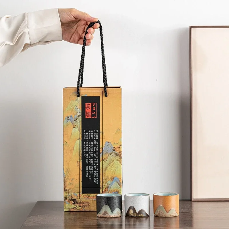 ギフトボックス、日本製セラミックティーカップ、磁器ティーボウ - Coffee Tea Gift Set のレビューと価格
