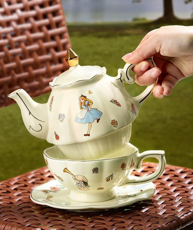 アリス セラミックティーコーヒーセット ウサギデザイン 高級 - Coffee Tea Gift Set のレビューと価格