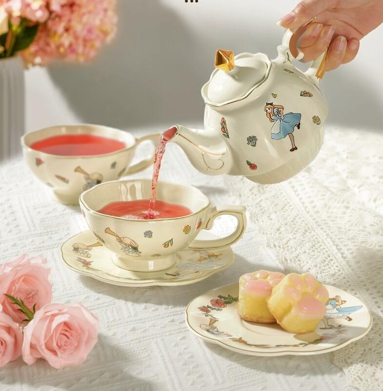 アリス セラミックティーコーヒーセット ウサギデザイン 高級 - Coffee Tea Gift Set のレビューと価格