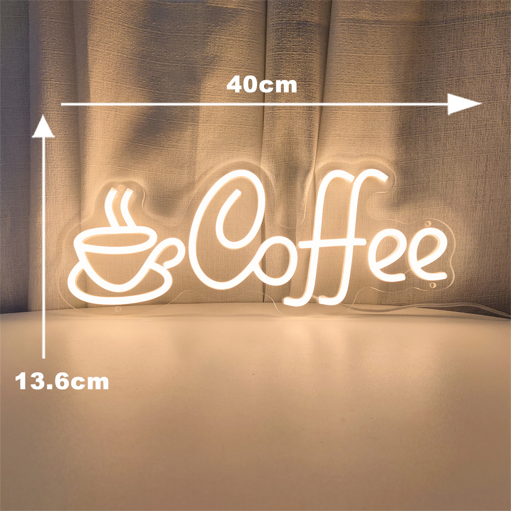 USB電源のコーヒーLEDネオンサイン,バー,店舗,室内装飾 - Coffee Tea Neon Sign のレビューと価格