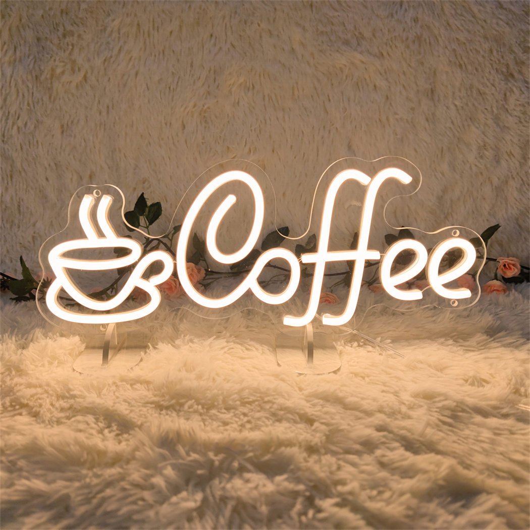 USB電源のコーヒーLEDネオンサイン,バー,店舗,室内装飾 - Coffee Tea Neon Sign のレビューと価格