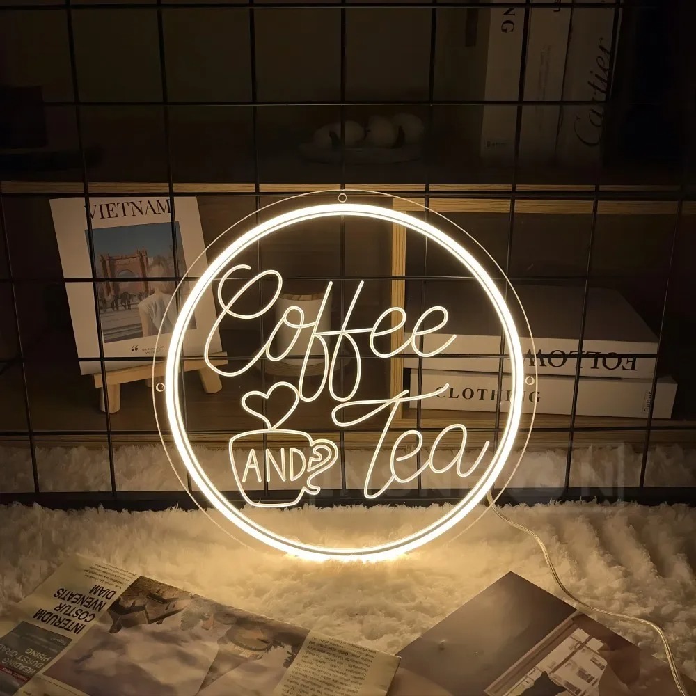 LEDコーヒーネオンサイン USB電源 多目的ライト バー  - Coffee Tea Neon Sign のレビューと価格
