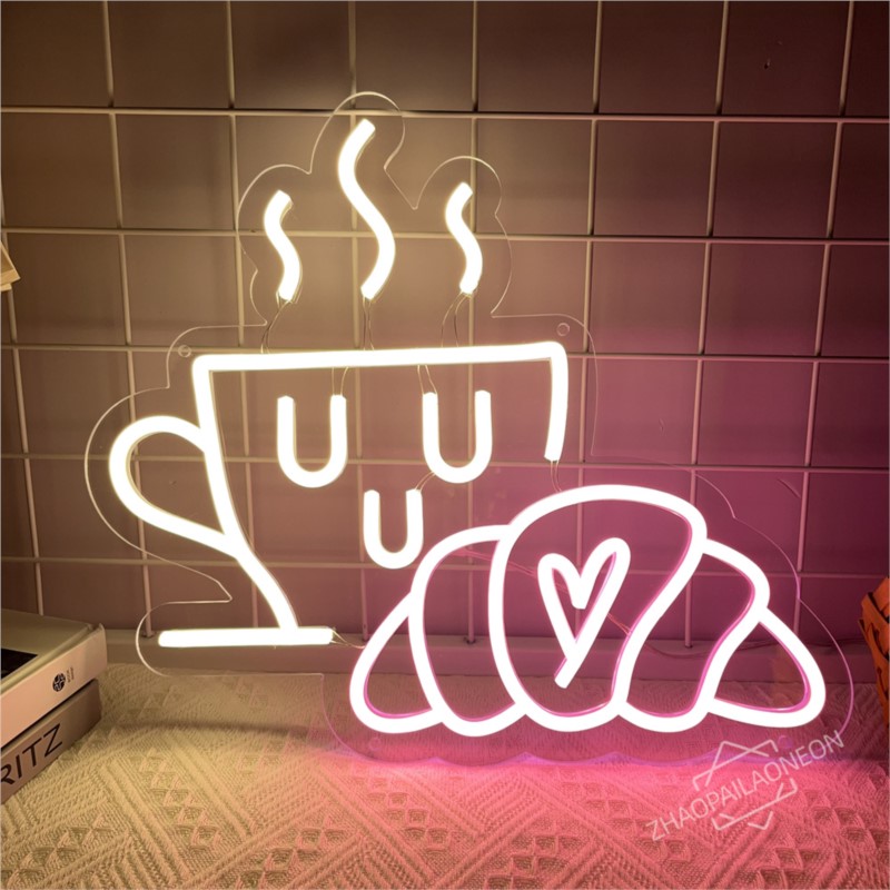 ネオンライトサイン,コーヒーパンの看板,レストラン,朝食店, - Coffee Tea Neon Sign のレビューと価格