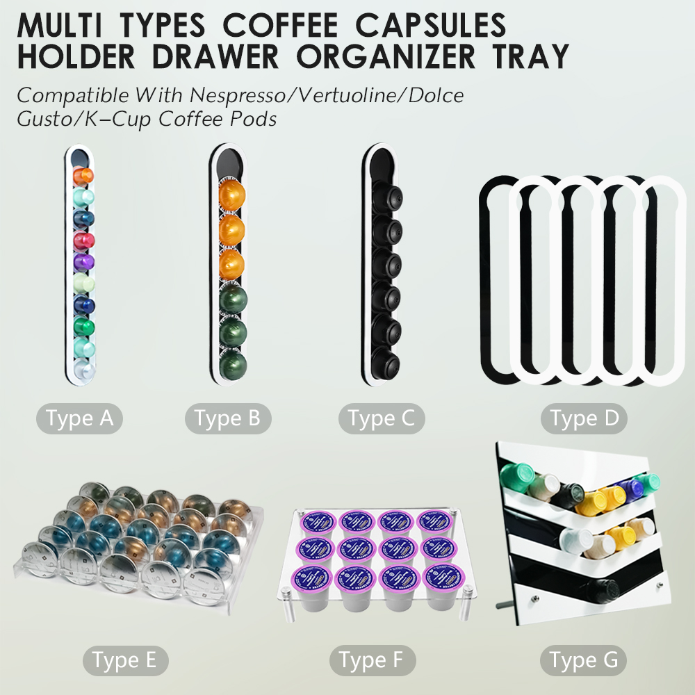 マルチタイプコーヒーカプセルホルダー引き出しオーガナイザート - Coffee Capsule Holder のレビューと価格