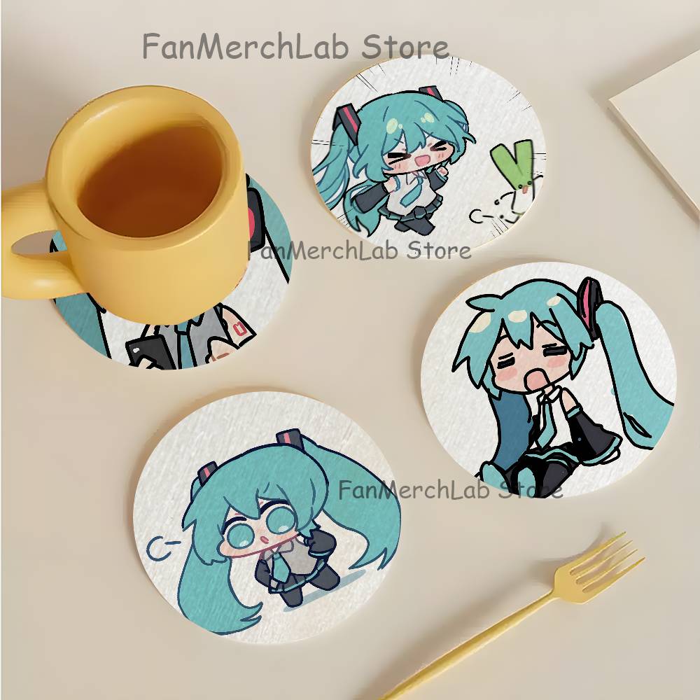 電子音楽家向け M-Miku ウッドコースターセット - 耐 - Coffee Tea Gift Set のレビューと価格