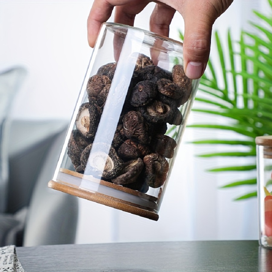 竹の蓋付きの気密ガラス収納ジャー,ポータブルで透明な容器,家 - Coffee Tea Jar Set のレビューと価格