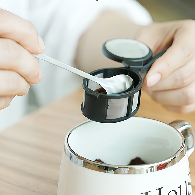 1PC コーヒーカプセルパウダーフィルタースプーンティーイン - Coffee Tea Mix のレビューと価格
