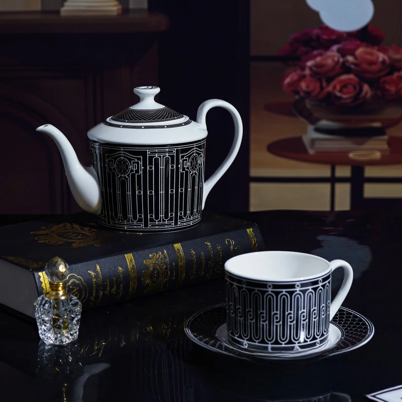 シンプルなヨーロピアンスタイルのティーセット、セラミックコー - Coffee Tea Gift Set のレビューと価格