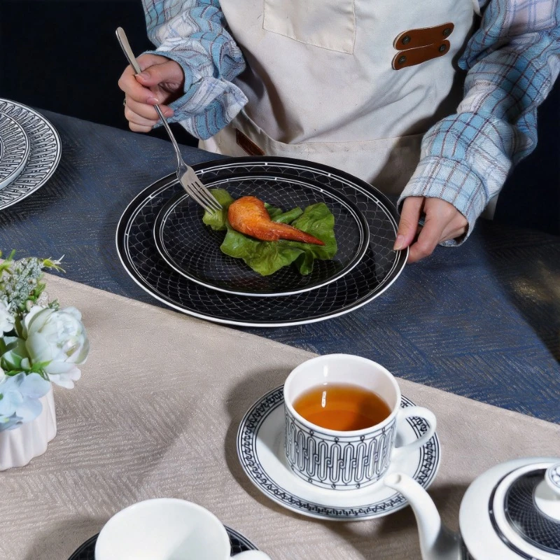 シンプルなヨーロピアンスタイルのティーセット、セラミックコー - Coffee Tea Gift Set のレビューと価格