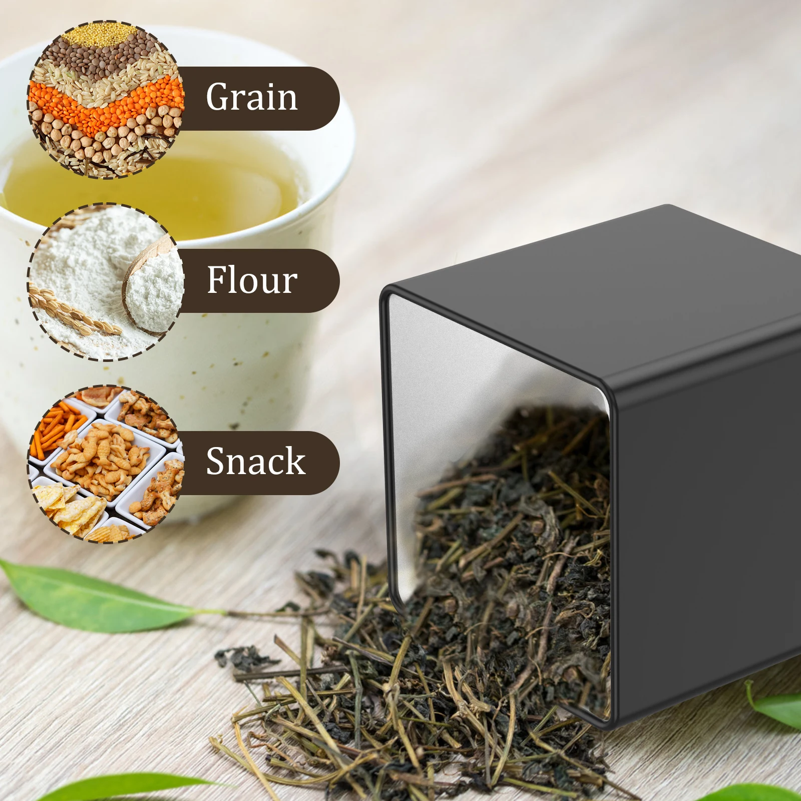 3個セット 500ml 茶葉・砂糖・コーヒー用キャニスター  - Coffee Tea Jar Set のレビューと価格