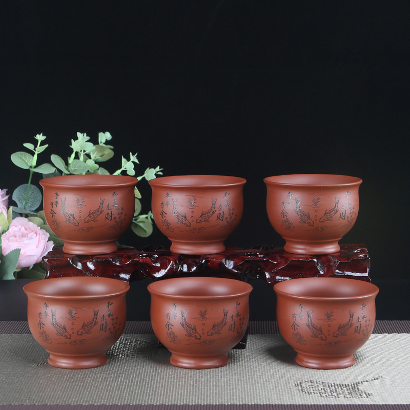 中国宜興紫粘土ティーカップコーヒーカップウーロン茶手作りブテ - Coffee Tea Mix のレビューと価格