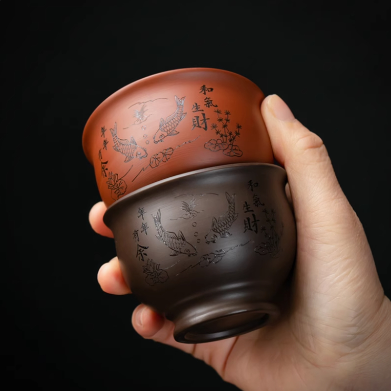 中国宜興紫粘土ティーカップコーヒーカップウーロン茶手作りブテ - Coffee Tea Mix のレビューと価格