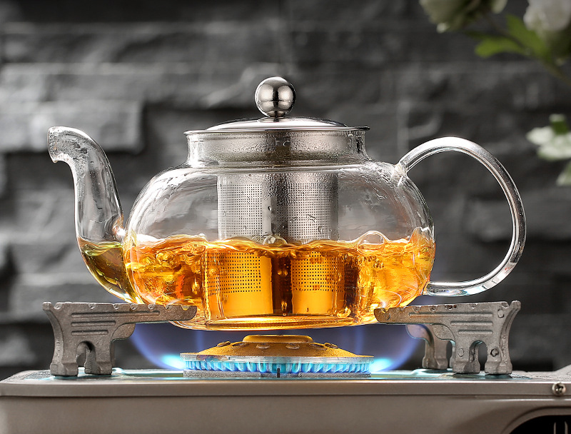 600/800 ミリリットル耐熱ガラスティーポットフラワーテ - Coffee Tea Jar Set のレビューと価格