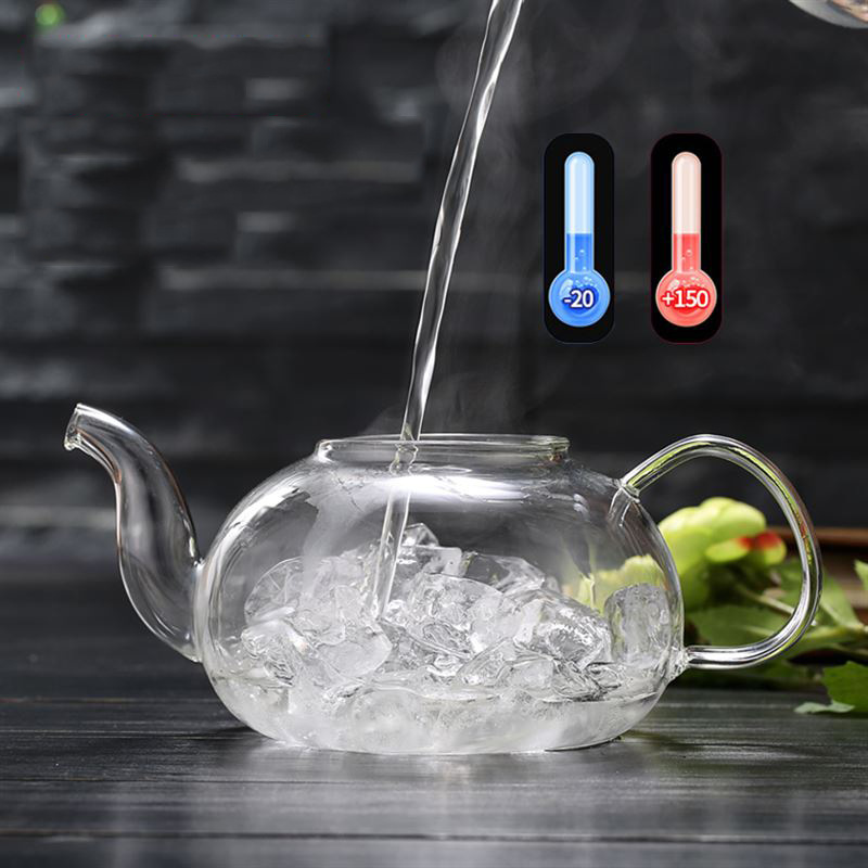 600/800 ミリリットル耐熱ガラスティーポットフラワーテ - Coffee Tea Jar Set のレビューと価格