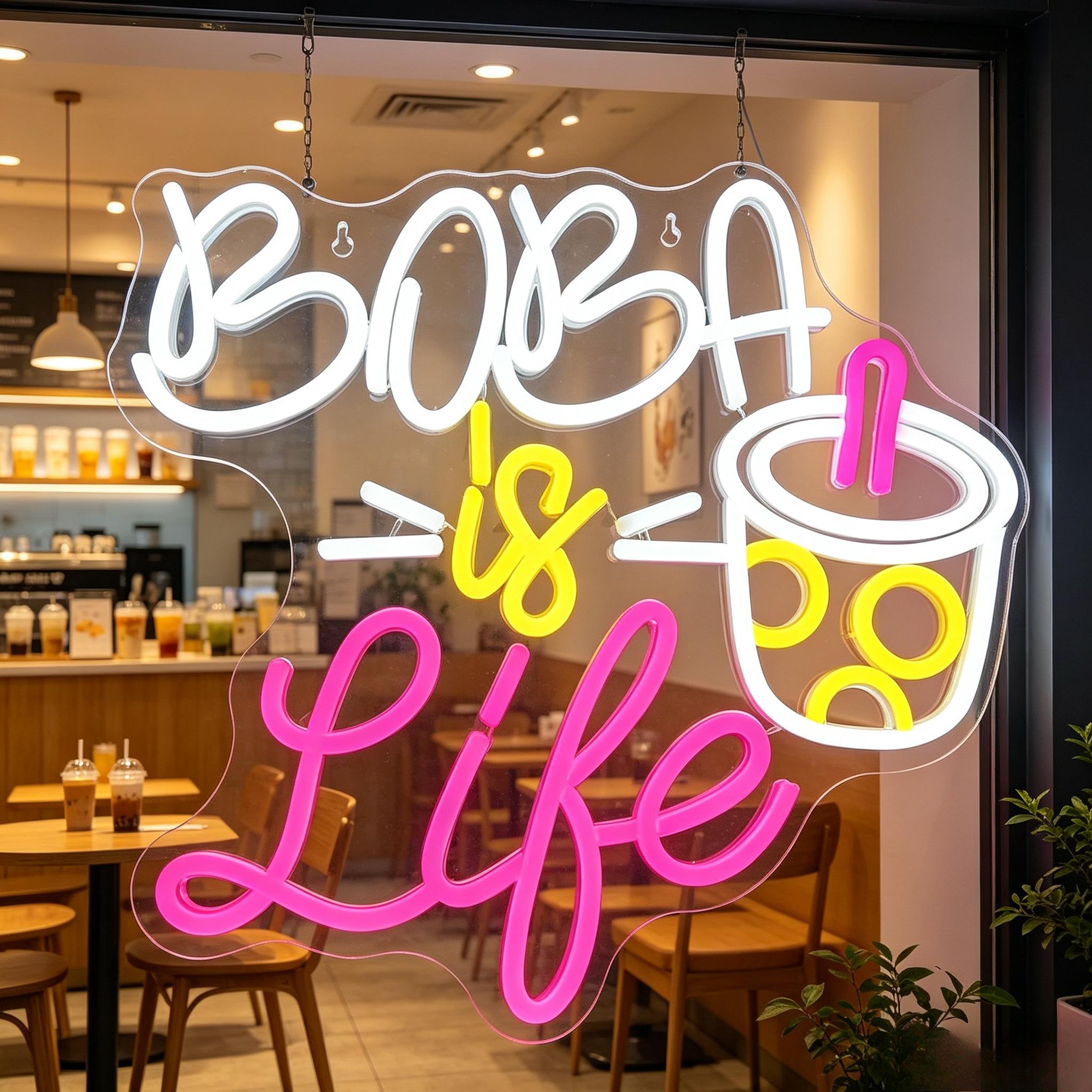 バブルティーネオンサイン調光可能LEDライト、ミルクティーシ - Coffee Tea Neon Sign のレビューと価格