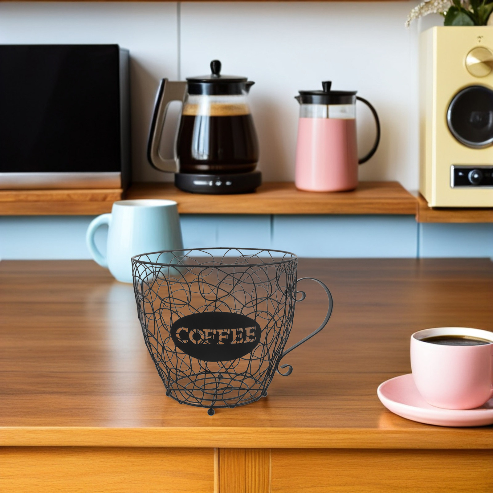 金属製コーヒーカプセルホルダー ブラックアイアンカップデザイ - Coffee Capsule Holder のレビューと価格
