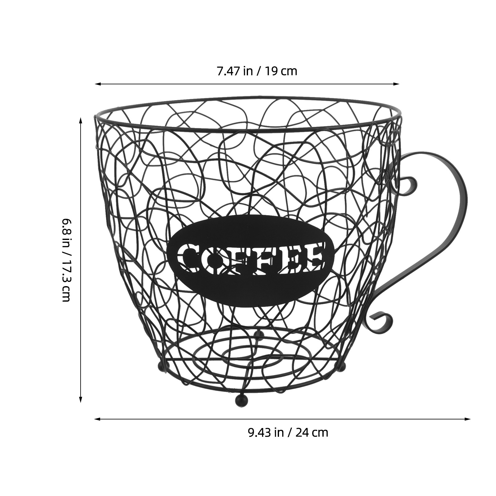 金属製コーヒーカプセルホルダー ブラックアイアンカップデザイ - Coffee Capsule Holder のレビューと価格
