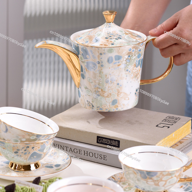 コーヒーカップ セラミックケトル 花柄ティーポット カップ  - Coffee Tea Gift Set のレビューと価格