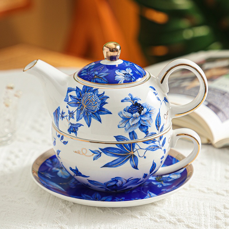 ブルーピオニー セラミックティーセット、ヨーロッパ風母子ティ - Coffee Tea Gift Set のレビューと価格