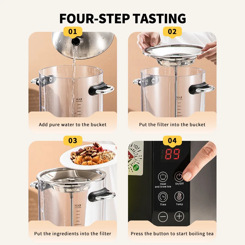 新機能搭載、取り外し可能な10L・15L電動自動ティーブリュ - Coffee Tea Urn のレビューと価格