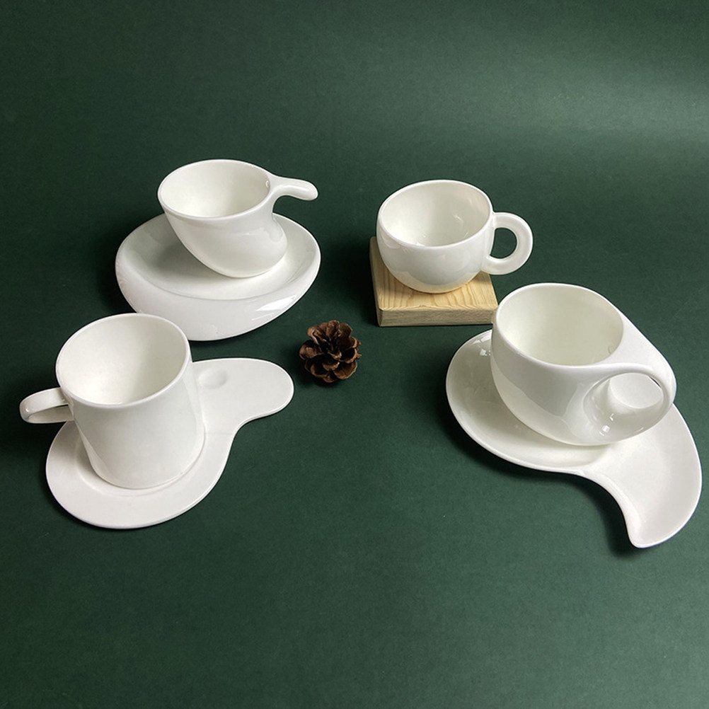 1セットセラミックコーヒーカップ＆ソーサーキット、エレガント - Coffee Tea Gift Set のレビューと価格